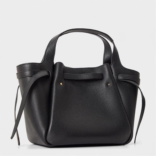 Accessories Tory Burch Tory Pebbled Tote with Gold Tone Hardware in Black - Image 2