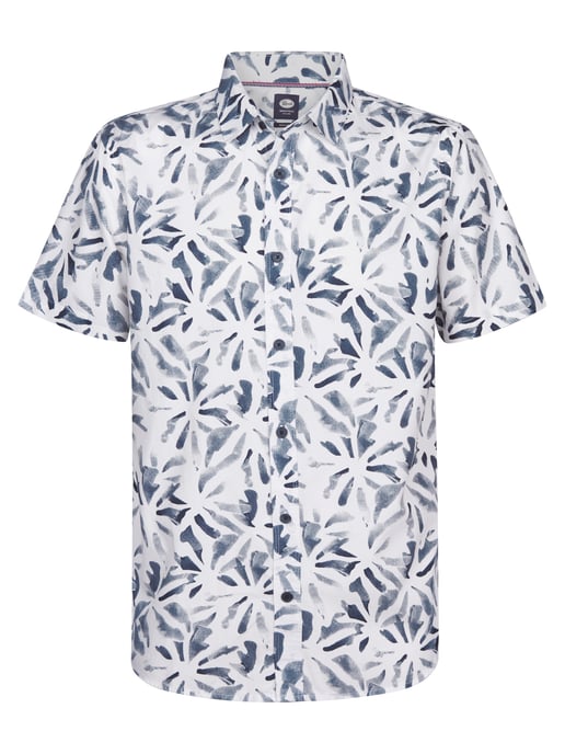 Petrol Industries - Heren Overhemd met all-over print Noche - Wit - Image 1