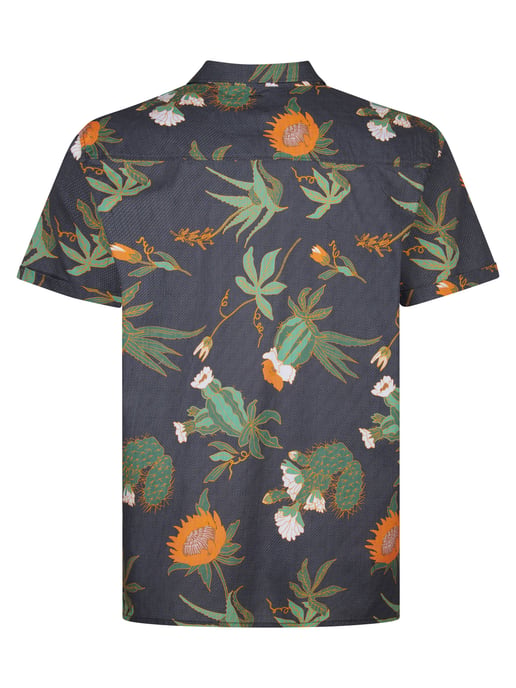Petrol Industries - Heren Plus Size overhemd met all-over print Nomad - Zwart - Image 2