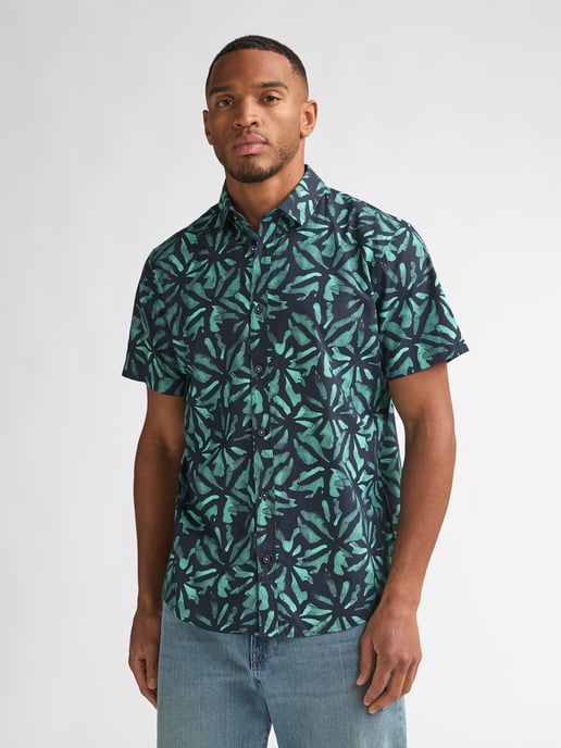 Petrol Industries - Heren Overhemd met all-over print Noche - Blauw - Image 3