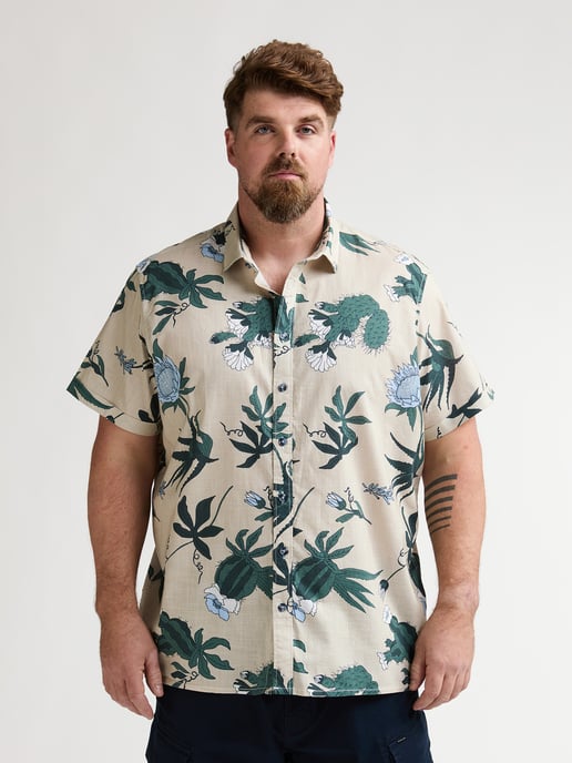 Petrol Industries - Heren Plus Size overhemd met all-over print Nomad - Oranje - Image 3
