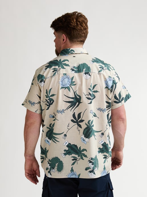 Petrol Industries - Heren Plus Size overhemd met all-over print Nomad - Oranje - Image 4