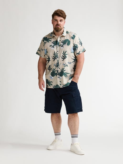 Petrol Industries - Heren Plus Size overhemd met all-over print Nomad - Oranje - Image 5