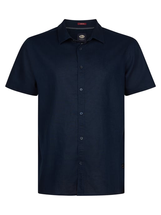 Petrol Industries - Heren Plus Size Effen overhemd met korte mouwen Baja1000 - Blauw - Image 1
