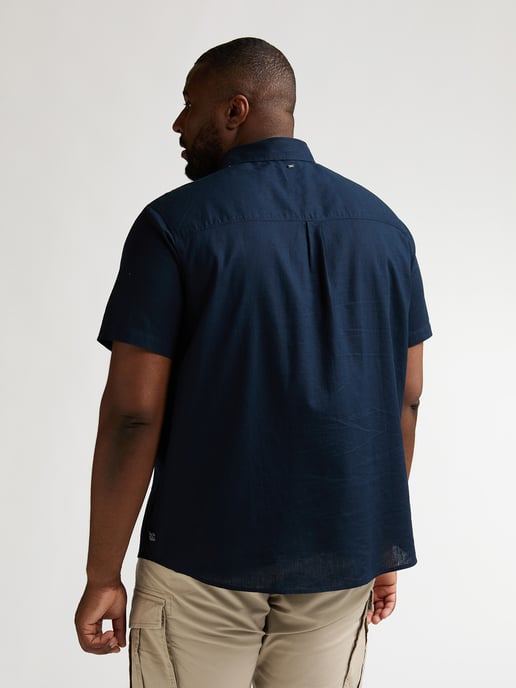 Petrol Industries - Heren Plus Size Effen overhemd met korte mouwen Baja1000 - Blauw - Image 4