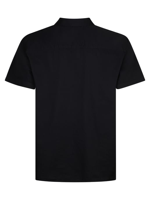 Petrol Industries - Heren Plus Size effen overhemd met korte mouwen Trailhawk - Zwart - Image 2