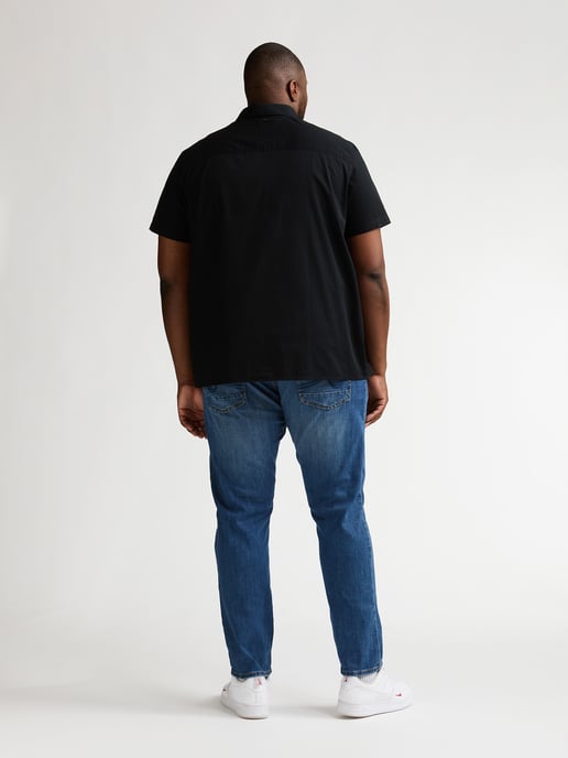 Petrol Industries - Heren Plus Size effen overhemd met korte mouwen Trailhawk - Zwart - Image 5