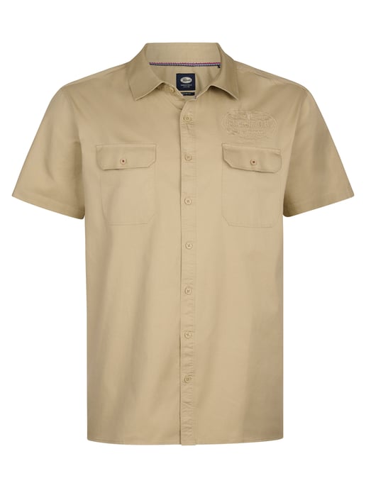 Petrol Industries - Heren Plus Size effen overhemd met korte mouwen Trailhawk - Oranje - Image 1