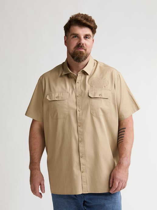 Petrol Industries - Heren Plus Size effen overhemd met korte mouwen Trailhawk - Oranje - Image 3