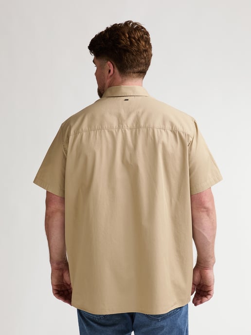 Petrol Industries - Heren Plus Size effen overhemd met korte mouwen Trailhawk - Oranje - Image 4