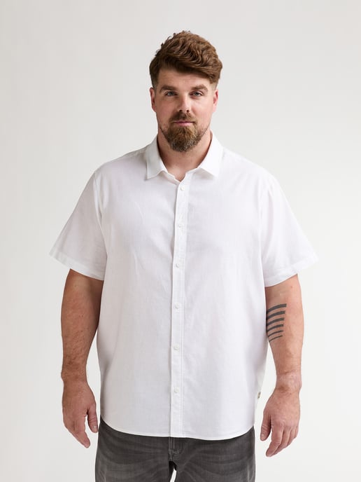 Petrol Industries - Heren Plus Size Effen overhemd met korte mouwen Baja1000 - Wit - Image 3