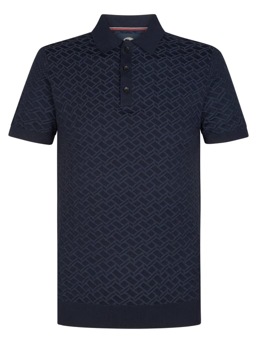 Petrol Industries - Knitted Polo Cactus Men - Blue - Image 1