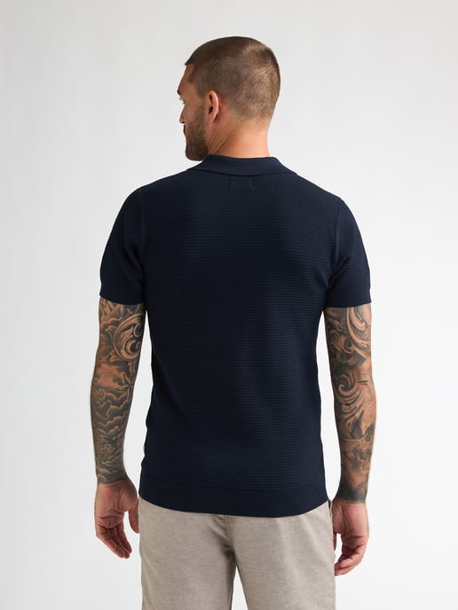 Petrol Industries - Heren Gebreide polo Delfín - Blauw - Image 4