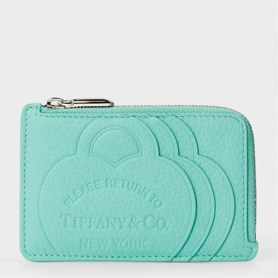 Accessories Tiffany Zip Card Case with Key Ring in Tif Blue - Image 1