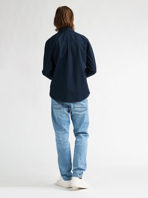 Petrol Industries - Heren Effen linnenmix overhemd Canyonero - Blauw - Image 6