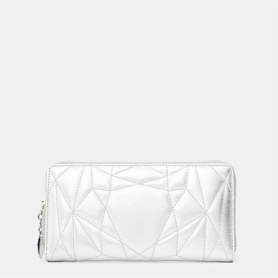 Accessories Tiffany Geometric Patterned Zip Around Wallet in Silver - Image 1