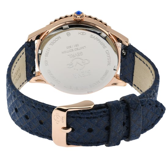Siena, Swiss Quartz Watch, MOP Dial, Hand made Italian leather, and Sapphire Crystal - Image 2
