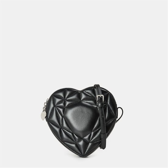 Accessories Tiffany Pad Heart Cross Body with Chain in Black - Image 1