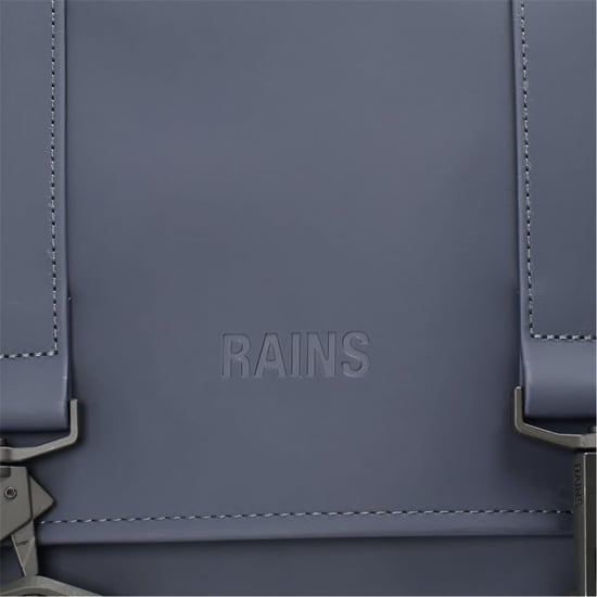 Accessories Rains Msn Rectangle Shaped Backpack with Embossed Logo in Navy - Image 2