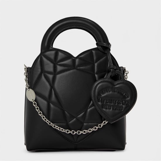 Accessories Tiffany Geometric Patterned Padded Tote with Chain in Black - Image 1