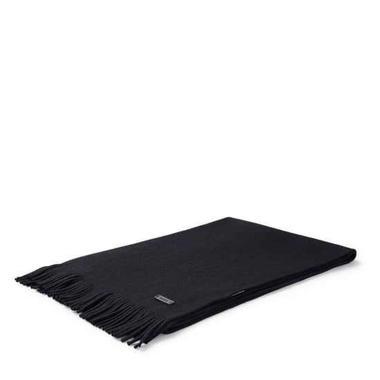 Accessories Boss Solid Oblong Scarf with Patch in Black - Image 6