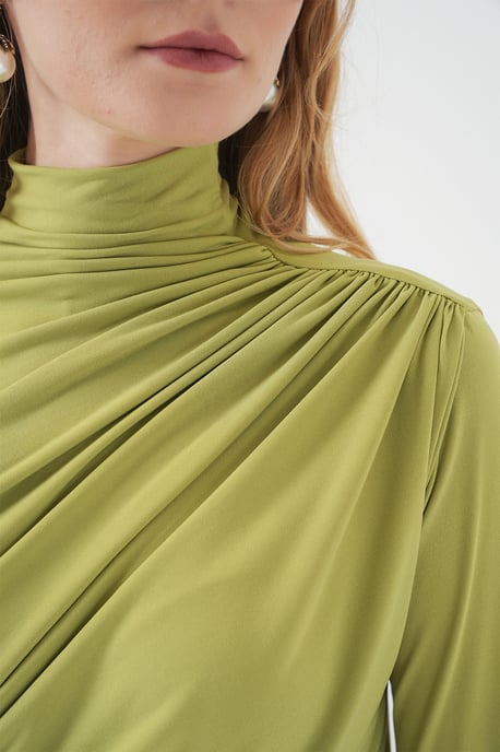 Aansluitende colblouse met drapeer-detail - Image 6