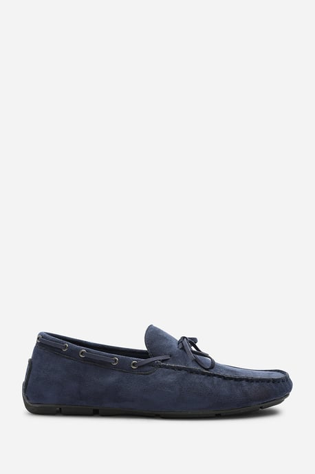 Carter Suede Slip on Lace Detail Loafer - Image 1