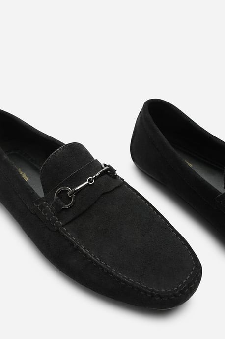 Hudson Suede Slip On Buckle Loafer - Image 4