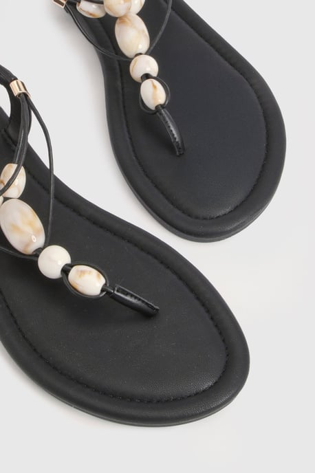Beaded Toe Post Sandals - Image 5