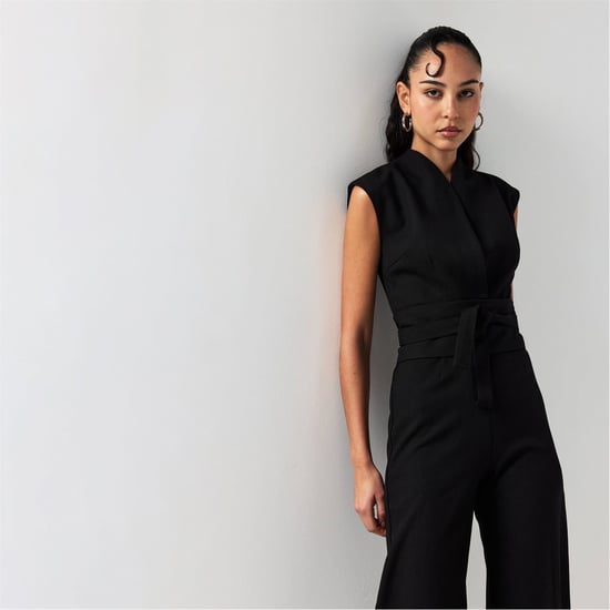 Women's Odd Muse Wrap Jumpsuit in Black - Image 4