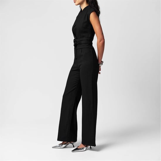 Women's Odd Muse Wrap Jumpsuit in Black - Image 5