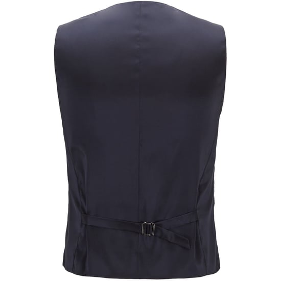 Men's Hugo Novan Solid Patterned Waist Coat in Open Blue - Image 2