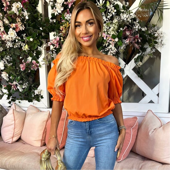 Women's AX Paris Off The Shoulder Frill Detail Top in Orange - Image 3