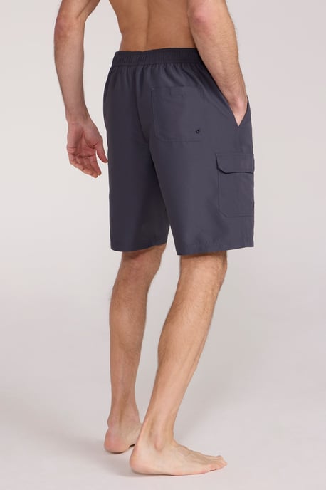 'Ocean' Men's Boardshorts with Adjustable Waist Quick Dry Swimming Trunks Charcoal - Image 3