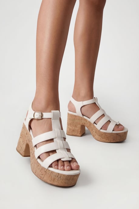 Gladiator Cork Wedges - Image 1
