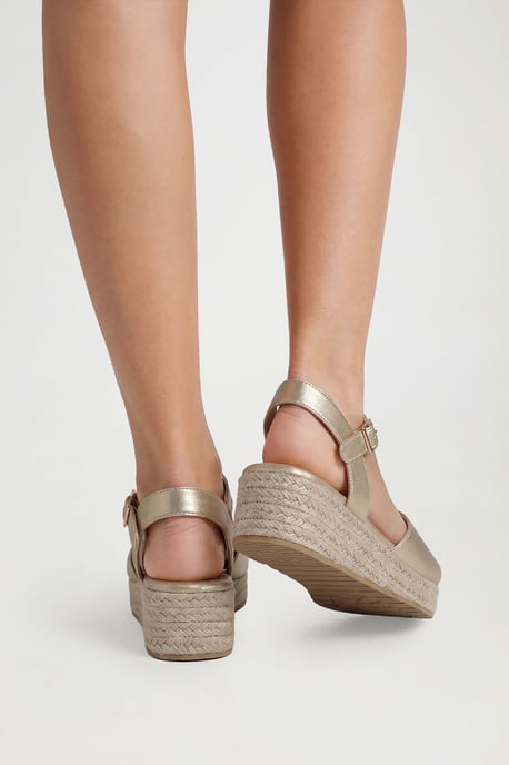 Extra Wide Fit 2 Part Flatform Wedges - Image 2
