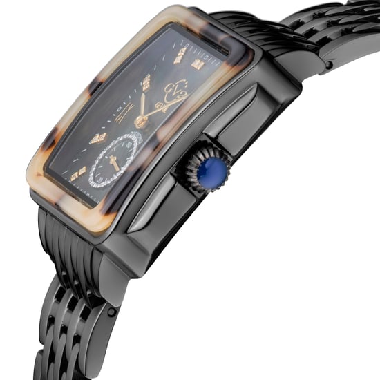 Bari Diamond-Set Luxury Watch with Swiss Quartz Movement Black Stainless Steel Bracelet 30 MM Sapphire Crystal - Image 3