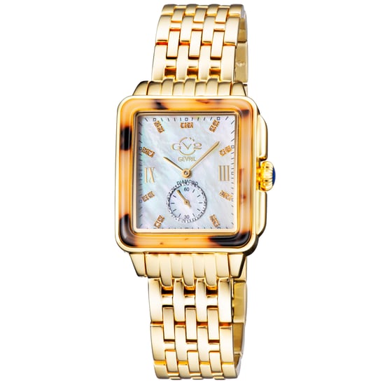 Bari Tortoise, Swiss Quartz Watch, Black MOP Dial, 316L Stainless Steel 30 MM, Sapphire Crystal - Image 1
