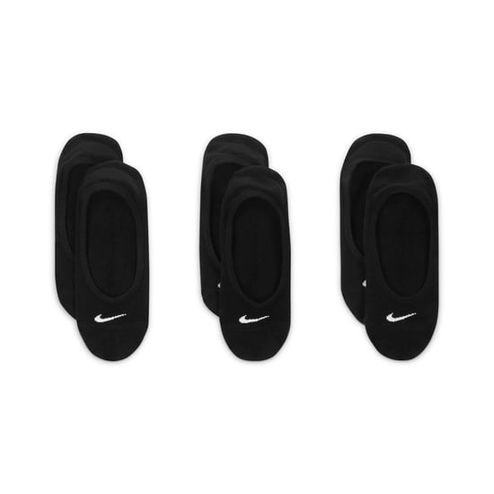 Women's Nike 3 Pack Invisible Socks Ladies in Black/White - Image 3