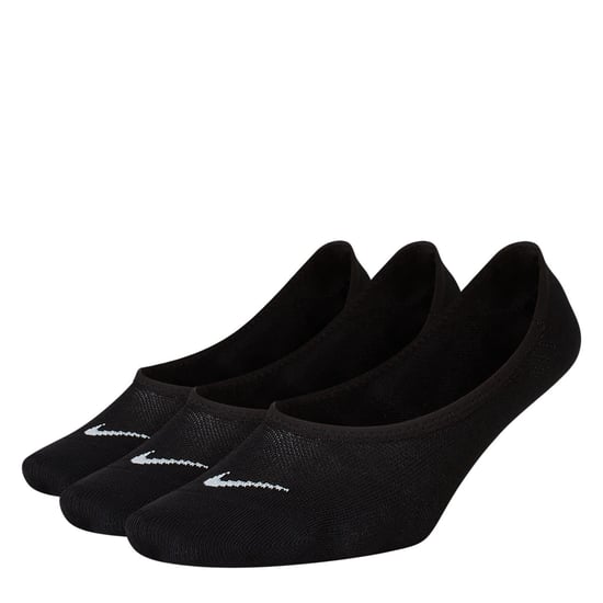Women's Nike 3 Pack Invisible Socks Ladies in Black/White - Image 5