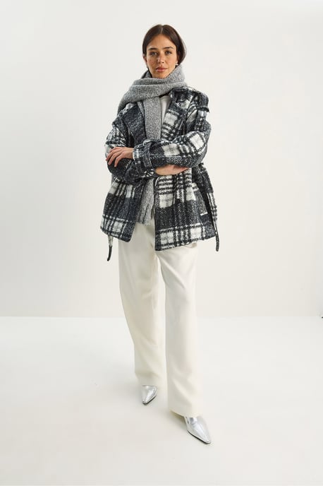 Oversized Button Closure Coat - Image 2