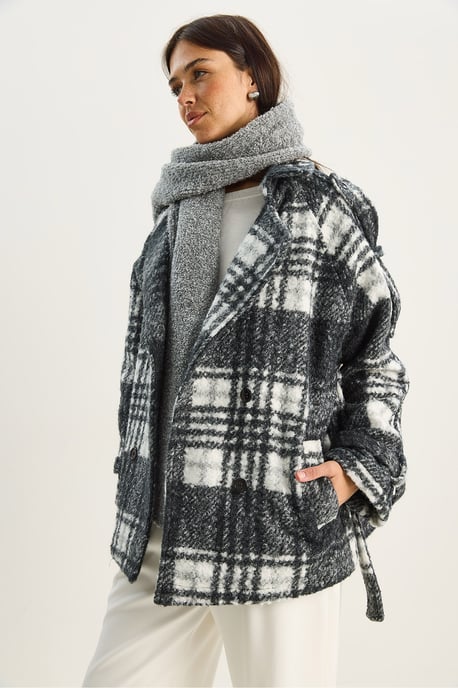 Oversized Button Closure Coat - Image 3