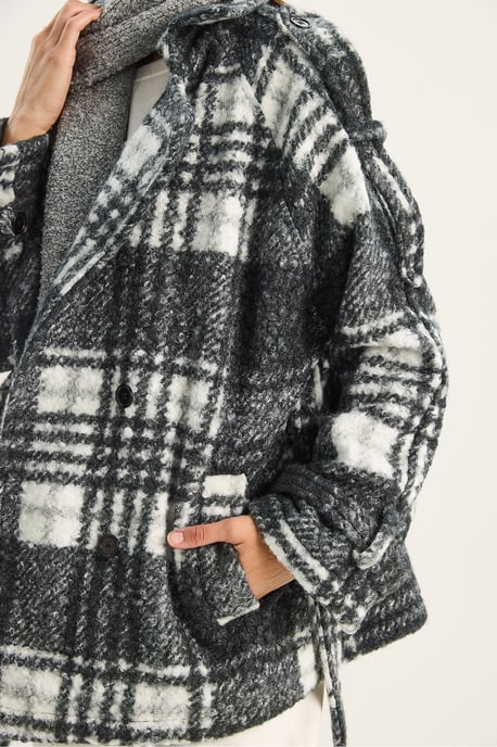 Oversized Button Closure Coat - Image 4