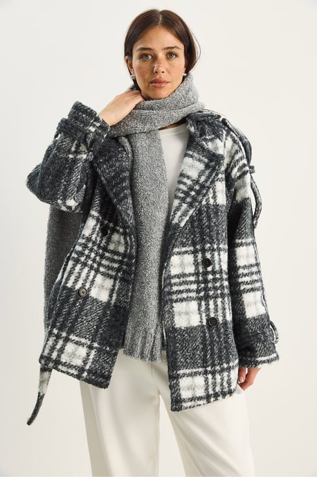 Oversized Button Closure Coat - Image 5
