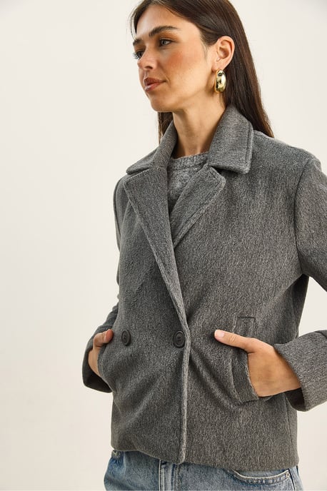 Plush Button-Up Coat with Pockets - Image 5