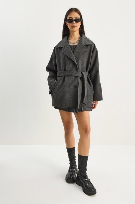 Oversized Midi Jas met Knopsluiting - Image 5