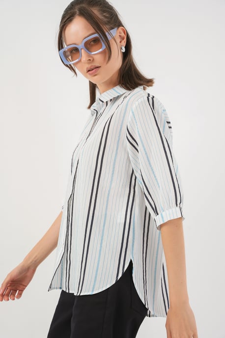 Gestreept Poplin Shirt - Image 3