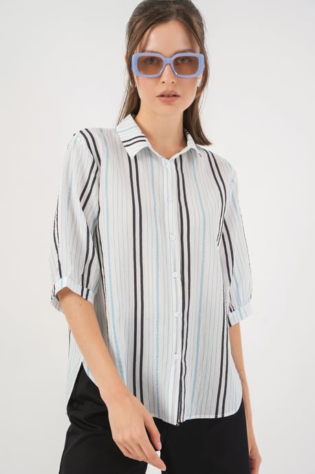 Gestreept Poplin Shirt - Image 4
