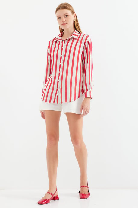 Satin Long Sleeve Button Up Shirt - Image 2