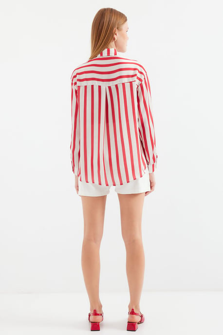Satin Long Sleeve Button Up Shirt - Image 5